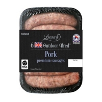 Iceland  Iceland 6 Luxury British Outdoor Bred Premium Pork Sausages 