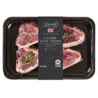 Iceland  Iceland Luxury 4 British Lamb Loin Chops with Garlic & Rosem