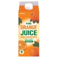 Iceland  Iceland Pure Smooth Orange Juice From Concentrate 2L