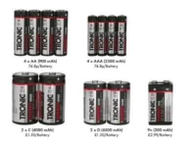 TRONIC Ni-MH Rechargeable Battery Assortment £2.99