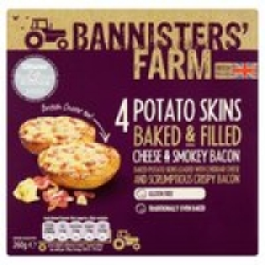 Bannisters Farm 4 Potato Skins Cheese & Bacon £1.00