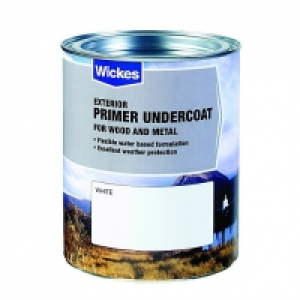 Wickes Exterior Primer Undercoat Paint White 750ml £14.99