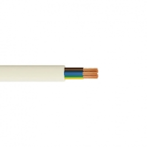 Time 1.0mm2 5 Core Round Flexible Cable White 3185Y 10m