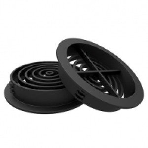 Circular Soffit Vent Black