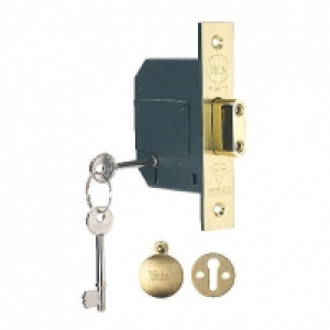 Yale P-M562-PB-80 5 British Standard Lever Deadlock 76mm Bra