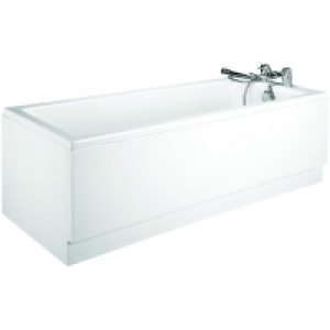 Wickes Mila Straight Straight Bath White White 1700mm