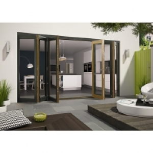 Wickes Cairo External Folding Door Set Aluminium-clad Grey 1
