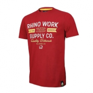 Rhino Workwear T-shirt Red Medium £6.49