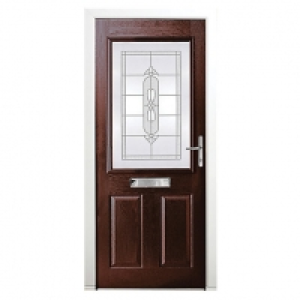 Wickes Avon Composite Door Rosewood 2 Panel 2100 x 840mm Lef &pound;769.00