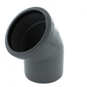 Wickes 110mm Grey Soil Pipe 135 Deg Bend