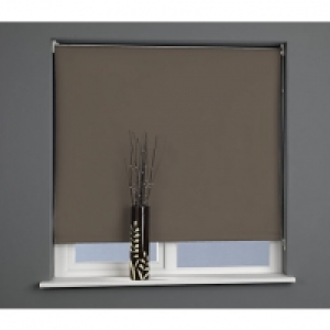 Plain Blackout Roller Blind 90cm Chocolate