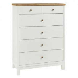 Beech and painted Burlington tall 6 drawer chest £371.70