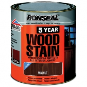 Ronseal 5 Year Woodstain Walnut 2.5L £31.99