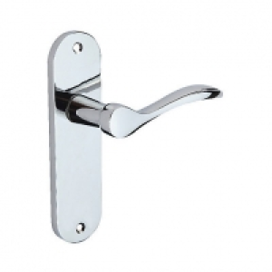 Wickes Elda Latch Handles Pair Polished Chrome Finish