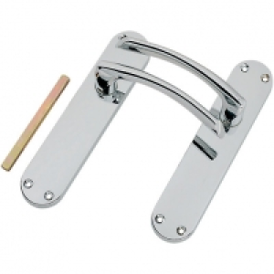 Wickes Dante Latch Handles Pair Polished Chrome Finish