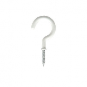 Wickes Shouldered Cup Hooks White 25mm 10 Pack £1.39