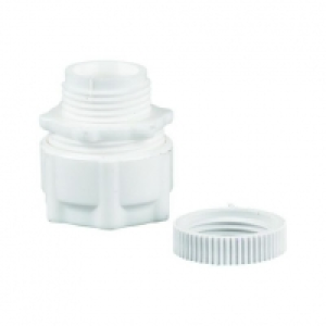 Wickes  Wickes Corrugated Conduit Adaptor White 20mm 2 Pack