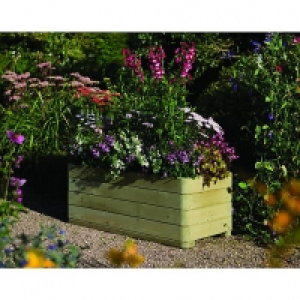 Wickes  Wickes Marberry Rectangular Timber Planter 390 x 500mmx 1m