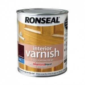 Wickes  Ronseal Interior Varnish Satin Dark Mahogany 750ml