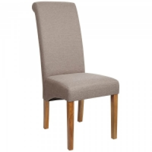 London Linen Dining Chairs Stone Set of 2 £107.99