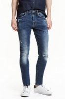 HM   Super Skinny Low Ripped Jeans