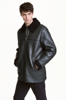 HM   Pile-lined leather jacket