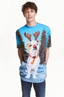 HM   Christmas-motif T-shirt