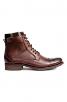 HM   Leather double-shaft boots 