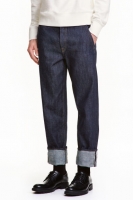 HM   Relaxed Cropped Selvedge Jeans