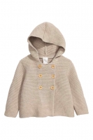 HM   Cotton cardigan with a hood