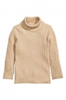 HM   Ribbed polo-neck jumper