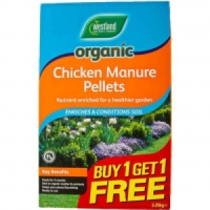 WESTLAND ORGANIC CHICKEN MANURE PELLETS 2.25KG £5.99