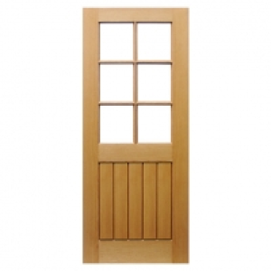 Wickes Geneva Internal Pre Finished Oak Veneer Door Glazed 5 &pound;169.00