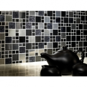 Wickes Metallic Modular Mosaic Tile 300 x 300mm &pound;12.99