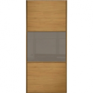Wickes Sliding Wardrobe Door Wideline Oak Panel & Cappuccino