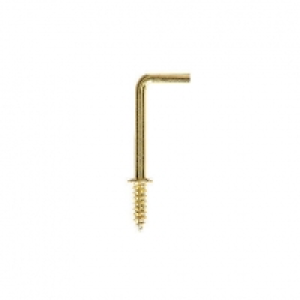Wickes Shouldered Square Hooks Brass 38mm 10 Pack