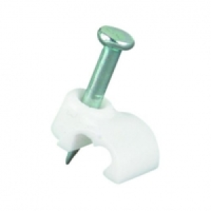 Wickes Bell Wire Cable Clips White 4mm 50 Pack £0.99