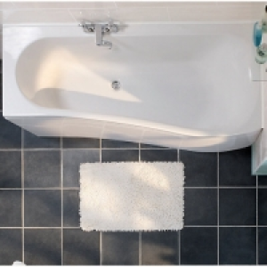 Wickes Aswan Offset Bath Right Hand White 1700mm £175.00