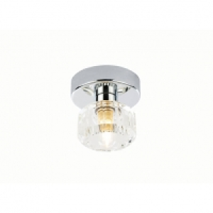 Spa Octans 1 Light Bathroom Flush Ceiling Light Chrome