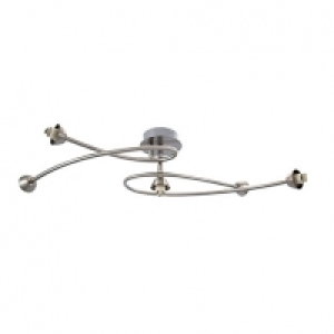 Wickes Create Your Own 5 Light Swirl Ceiling Fixture Brushed