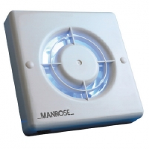 Manrose 100mm - 4 Humidistat Fan Blister Pack