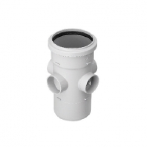 Wickes Grey 3 Socket Soil Boss Pipe