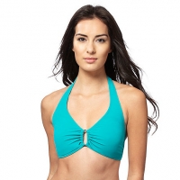 Debenhams Beach Collection Dark turquoise halter neck bikini top