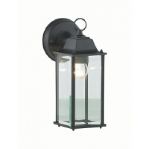ZINC Ceres Bevelled Glass Lantern Black