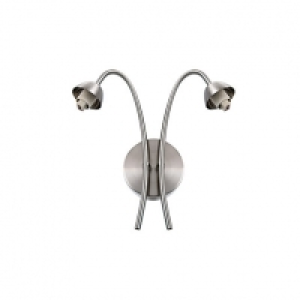 Wickes Create Your Own 2 Light Wall Fixture Brushed Chrome