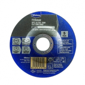 Wickes Metal Flat Cutting Disc 115mm Pack 5 £11.99