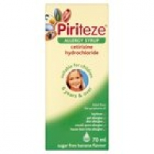 Piriteze Allergy Syrup Sugar Free Banana Flav