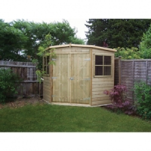Corner Shed - Shiplap - 8 x 8 - 2 Doors - 2 Windows Pressure &pound;729.99