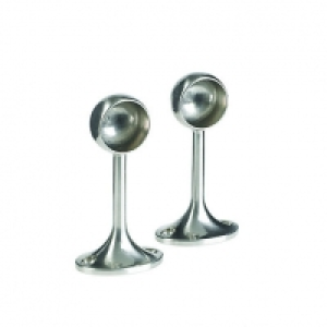 Decorative End Rail Bracket Nickel 25mm 2 Pack
