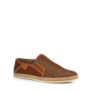 Tan Francis woven slip on shoes £60.00